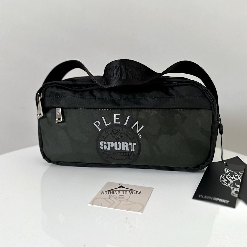 ⭕️ PHILIPP PLEIN SPORT Camouflage Fanny Pack Belt Bag Designers Black Green Camo